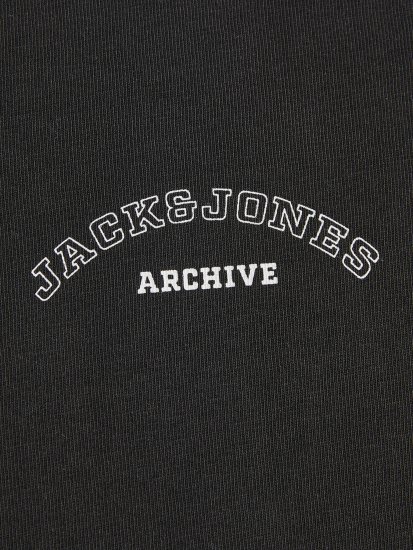 Jack & Jones College Logo Crew Neck T-Shirt Black - Kratke Majice - Moške kratke majice za močnejše postave