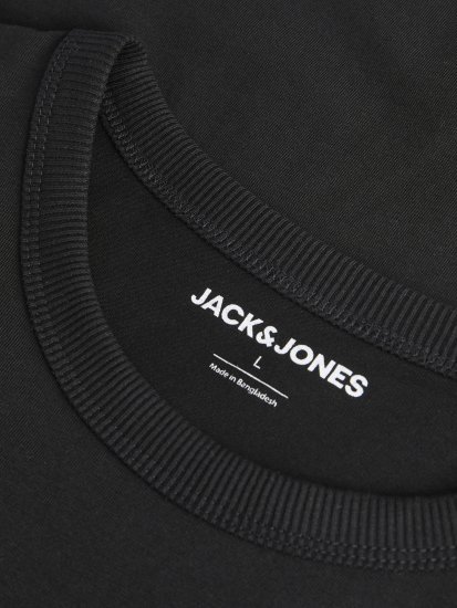Jack & Jones College Logo Crew Neck T-Shirt Black - Kratke Majice - Moške kratke majice za močnejše postave