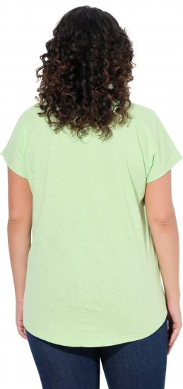 Ulla Popken Metallic Animal Cap Sleeve Graphic Tee Green - Natisnjene majice za ženske - 