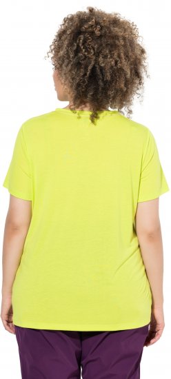 Ulla Popken Wild Antibacterial Short Sleeve Tee Lime - Majice - 