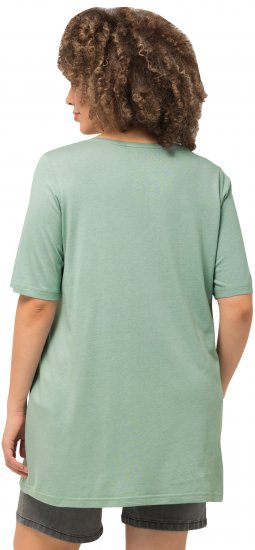 Ulla Popken Essential Front Pleat Tee Light Moss Green - Majice - 