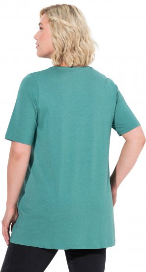 Ulla Popken Essential Front Pleat Tee Green - Majice - 