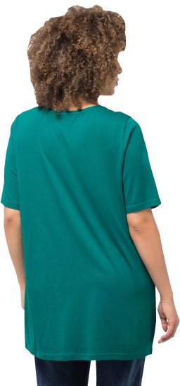 Ulla Popken Essential Front Pleat Tee Dark Emerald - Majice - 