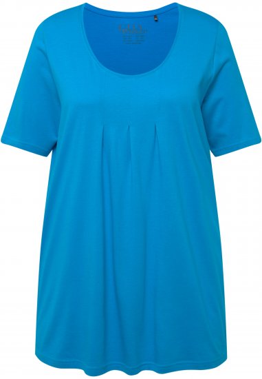 Ulla Popken Essential Front Pleat Tee Sapphire Blue - Majice - 