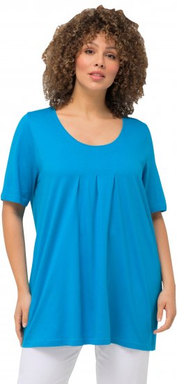Ulla Popken Essential Front Pleat Tee Sapphire Blue - Majice - 