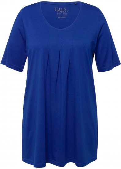 Ulla Popken Essential Front Pleat Tee Cobalt Blue - Majice - 