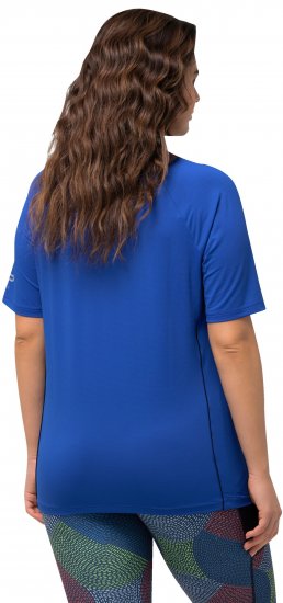 Ulla Popken Piping Accent Functional UVP 50+ Stretch Knit Top Royal Blue - Majice - 