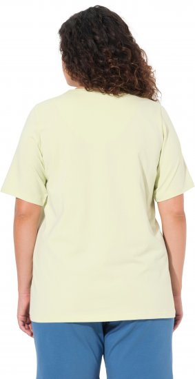 Ulla Popken Essential Notch Neck Stretch Tee Pistachio - Majice - 