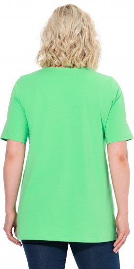 Ulla Popken Essential Notch Neck Stretch Tee Mint Green - Majice - 