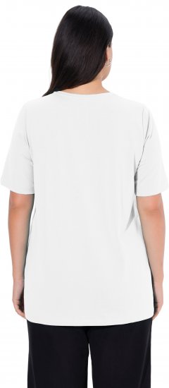 Ulla Popken Essential Round Neck Stretch Tee Snow White - Majice - 