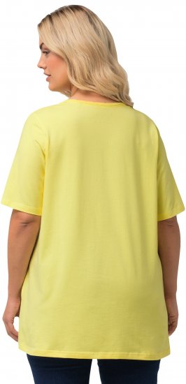 Ulla Popken Essential Square Neck Stretch Tee Lemon Yellow - Majice - 