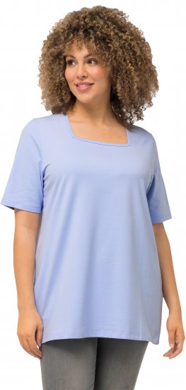 Ulla Popken Essential Square Neck Stretch Tee Sky Blue - Majice - 