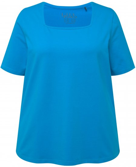 Ulla Popken Essential Square Neck Stretch Tee Sapphire Blue - Majice - 