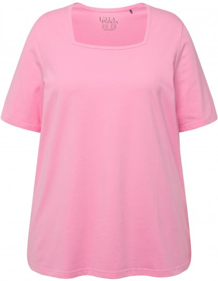 Ulla Popken Essential Square Neck Stretch Tee Light Pink - Majice - 