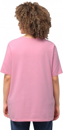 Ulla Popken Essential Square Neck Stretch Tee Light Pink - Majice - 