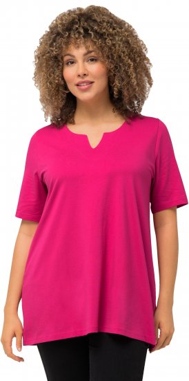 Ulla Popken Essential Square Neck Stretch Tee Fuchsia Pink - Majice - 
