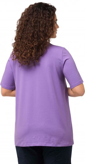 Ulla Popken Essential Square Neck Stretch Tee Pale Lilac - Majice - 