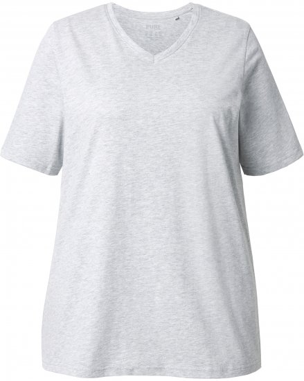 Ulla Popken Eco Cotton Basic T-Shirt 2-Pack Grey/Pink - Majice - 