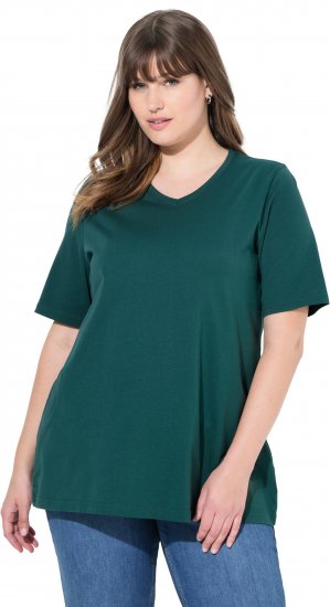 Ulla Popken Eco Cotton Basic T-Shirt 2-Pack Green/White - Majice - 