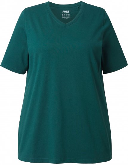Ulla Popken Eco Cotton Basic T-Shirt 2-Pack Green/White - Majice - 