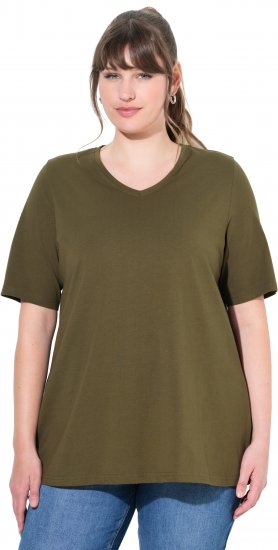 Ulla Popken Eco Cotton Basic T-Shirt 2-Pack Green/Black - Majice - 