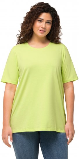 Ulla Popken Essential Round Neck Stretch Tee Lime Green - Majice - 