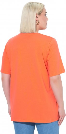 Ulla Popken Essential Round Neck Stretch Tee Coral Pink - Majice - 