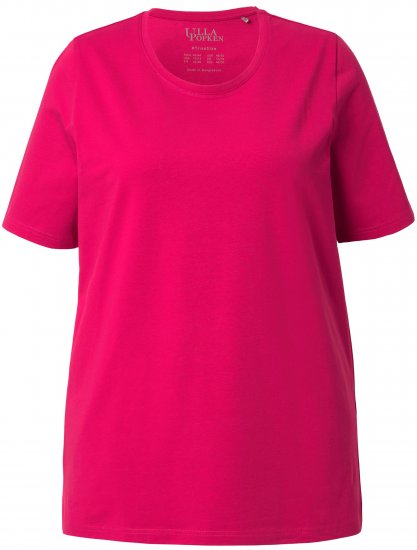 Ulla Popken Essential Round Neck Stretch Tee Dark Raspberry - Majice - 