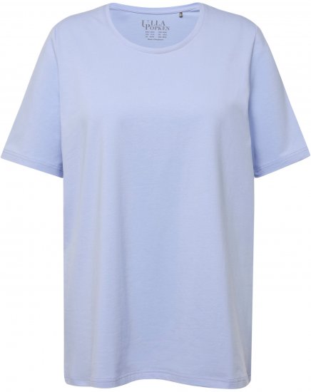 Ulla Popken Essential Round Neck Stretch Tee Sky Blue - Majice - 