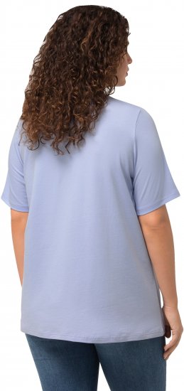 Ulla Popken Essential Round Neck Stretch Tee Sky Blue - Majice - 