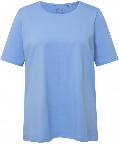 Ulla Popken Essential Round Neck Stretch Tee Cloud Blue - Majice - 