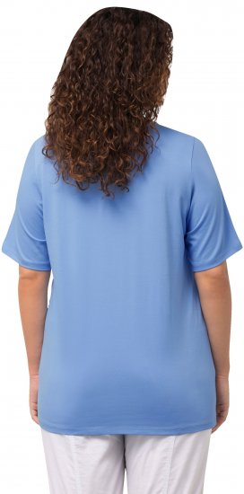 Ulla Popken Essential Round Neck Stretch Tee Cloud Blue - Majice - 