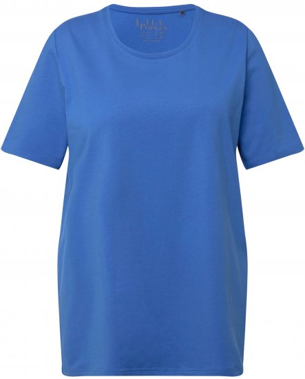 Ulla Popken Essential Round Neck Stretch Tee Royal Blue - Majice - 