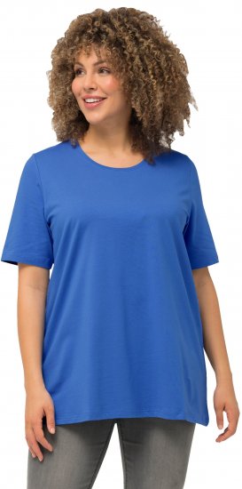 Ulla Popken Essential Round Neck Stretch Tee Denim Blue - Majice - 