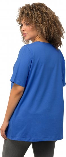 Ulla Popken Essential Round Neck Stretch Tee Royal Blue - Majice - 