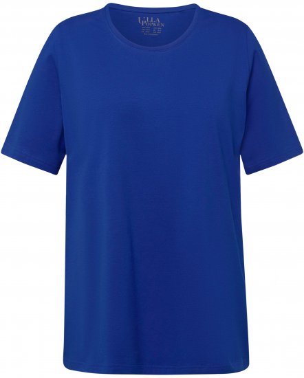 Ulla Popken Essential Round Neck Stretch Tee Cobalt Blue - Majice - 