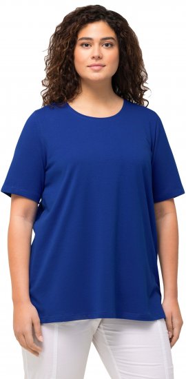 Ulla Popken Essential Round Neck Stretch Tee Cobalt Blue - Majice - 