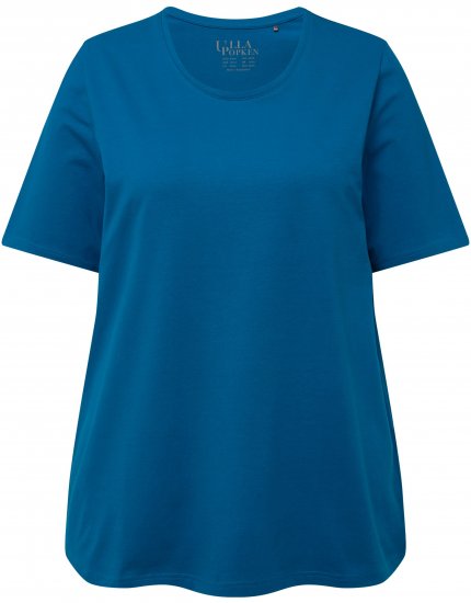 Ulla Popken Essential Round Neck Stretch Tee Medium Blue - Majice - 