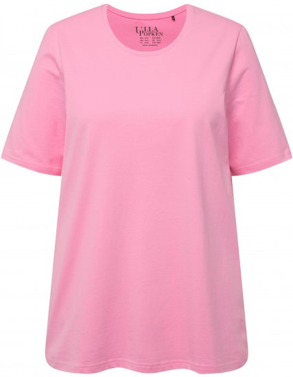 Ulla Popken Essential Round Neck Stretch Tee Light Pink - Majice - 