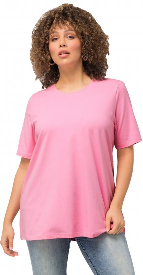 Ulla Popken Essential Round Neck Stretch Tee Light Pink - Majice - 