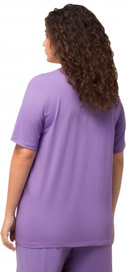 Ulla Popken Essential Round Neck Stretch Tee Pale Lilac - Majice - 
