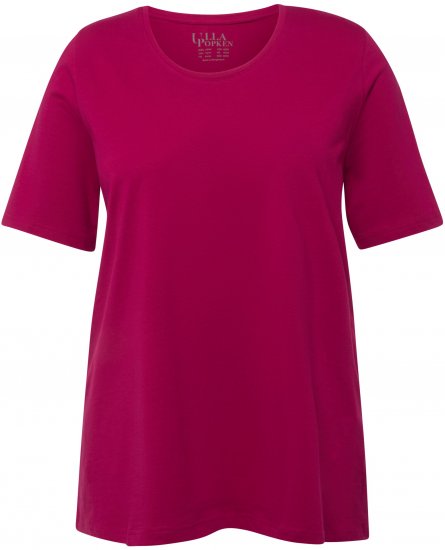 Ulla Popken Essential Round Neck Stretch Tee Magnolia Red - Majice - 