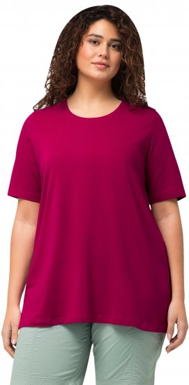 Ulla Popken Essential Round Neck Stretch Tee Magnolia Red - Majice - 