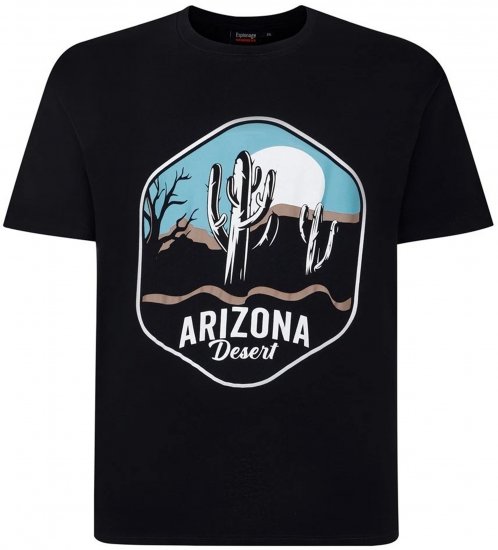 Espionage T421 Arizona T-Shirt Black - Kratke Majice - Moške kratke majice za močnejše postave