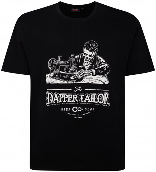 Espionage T426 Dapper Tailor Printed T-Shirt Black - Majice s potiskom - 