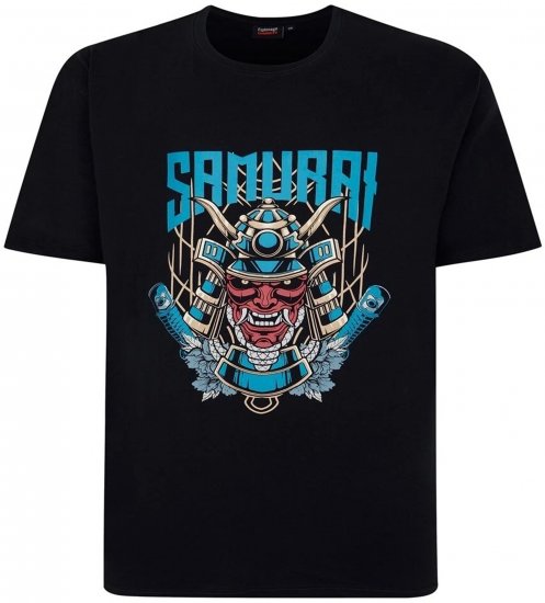 Espionage T429 Samurai Printed T-Shirt Navy - Majice s potiskom - 