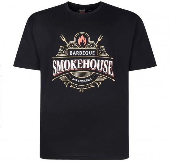 Espionage T437 Smokehouse Printed T-Shirt Black - Majice s potiskom - 