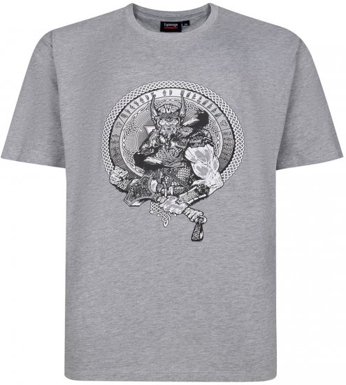 Espionage T453 Thors Hammer Printed T-Shirt Grey - Majice s potiskom - 