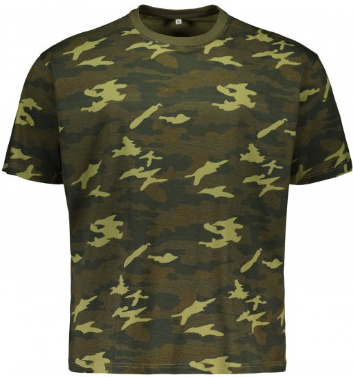 Big Bones X2175 Camo T-Shirt Green - Kratke Majice - Moške kratke majice za močnejše postave