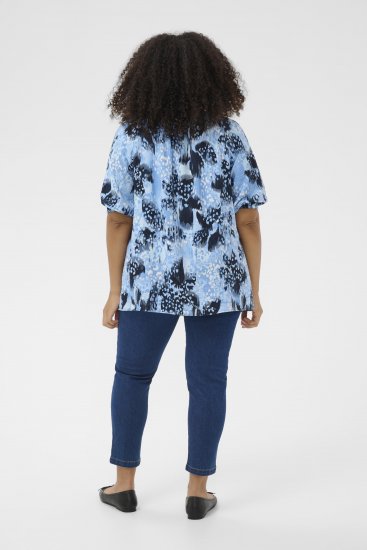 Kaffe Curve Aliana Tunic Blue Flower Animal - Tunike - 